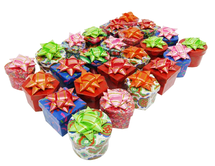 Mini Jewelry Boxes - Assorted Metallic Colors (Pack of 48)