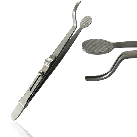 Stainless Steel Locking Head and Shank Tweezers